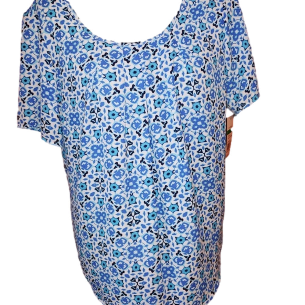 NWT Kim Rogers Blouse Floral L